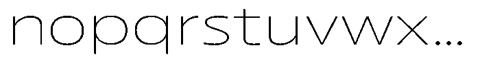 Betamax Thin Expanded Font LOWERCASE