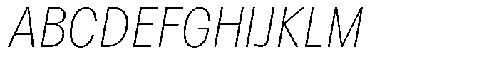 Betamax Thin Italic Font UPPERCASE
