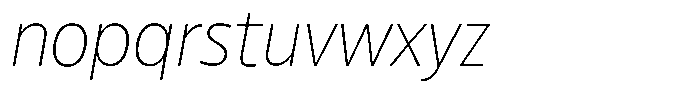Betamax Thin Italic Font LOWERCASE