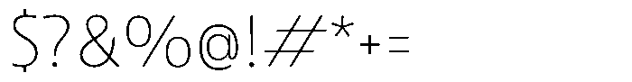 Betamax Thin Font OTHER CHARS