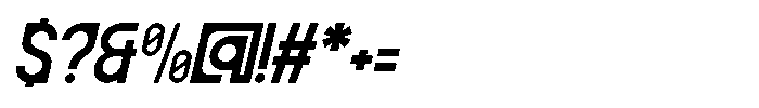 Betgal Oblique Font OTHER CHARS