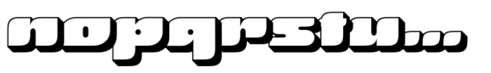 Betha Extruded Bold Font LOWERCASE