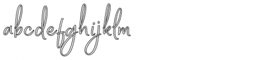 Bethadyn Outline Font LOWERCASE