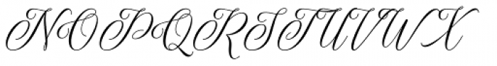 Bethaney Script Regular Font UPPERCASE