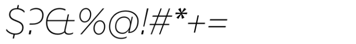 Better Sans Extralight italic Font OTHER CHARS