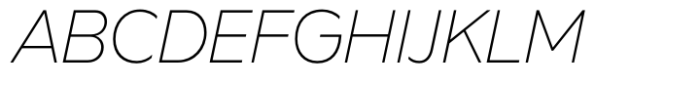 Better Sans Extralight italic Font UPPERCASE
