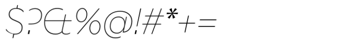 Better Sans Thin italic Font OTHER CHARS