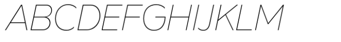 Better Sans Thin italic Font UPPERCASE
