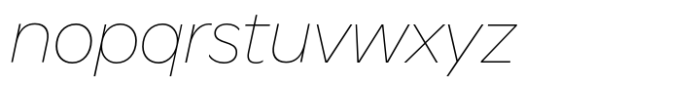 Better Sans Thin italic Font LOWERCASE