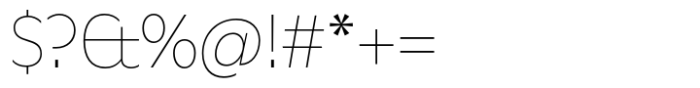 Better Sans Thin Font OTHER CHARS