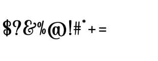 Better Valentina Regular Font OTHER CHARS