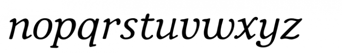 BetterIngriana Medium Italic Font LOWERCASE