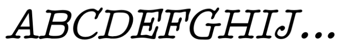 BetterTypeRight Medium Italic Font UPPERCASE