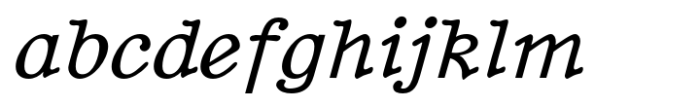 BetterTypeRight Medium Italic Font LOWERCASE