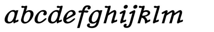 BetterTypeRight Semi Bold Italic Font LOWERCASE