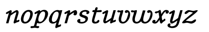 BetterTypeRight Semi Bold Italic Font LOWERCASE