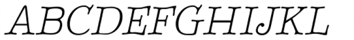 BetterTypeRight Thin Italic Font UPPERCASE