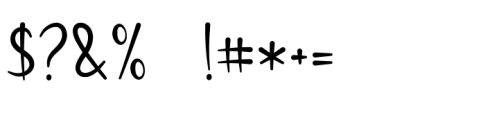 Bettyna Regular Font OTHER CHARS