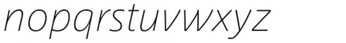 Between 2 Thin Italic Font LOWERCASE