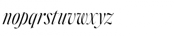 Between Century Italic Serif Font LOWERCASE