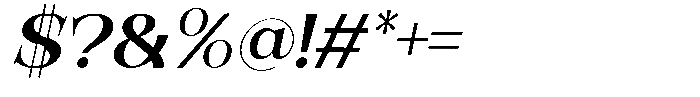 Bevola Italic Font OTHER CHARS