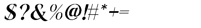Bezoria Italic Italic Font OTHER CHARS