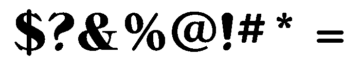 Bellini OriginalBold Font OTHER CHARS