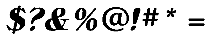 Bellini OriginalBoldItalic Font OTHER CHARS