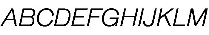 Beltram LightItalic Font UPPERCASE