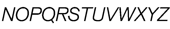 Beltram LightItalic Font UPPERCASE