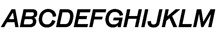 Beltram MediumItalic Font UPPERCASE