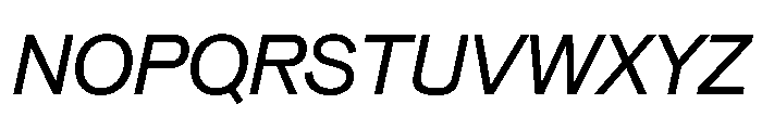 Beltram RegularItalic Font UPPERCASE