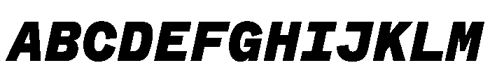 BeltramMono BlackItalic Font UPPERCASE