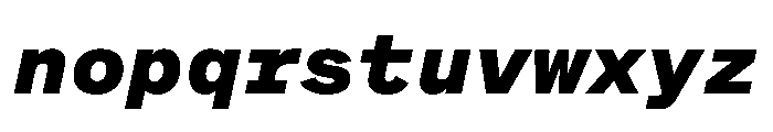 BeltramMono BlackItalic Font LOWERCASE