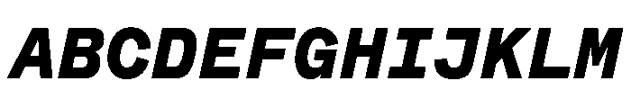 BeltramMono BoldItalic Font UPPERCASE