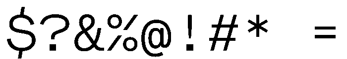 BeltramMono Light Font OTHER CHARS