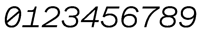 BeltramMono LightItalic Font OTHER CHARS