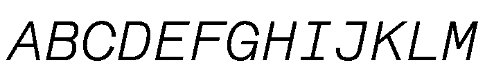 BeltramMono LightItalic Font UPPERCASE
