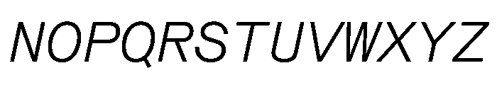 BeltramMono LightItalic Font UPPERCASE