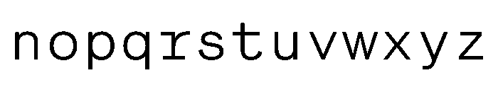 BeltramMono Light Font LOWERCASE