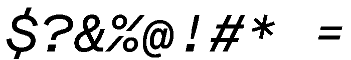 BeltramMono RegularItalic Font OTHER CHARS