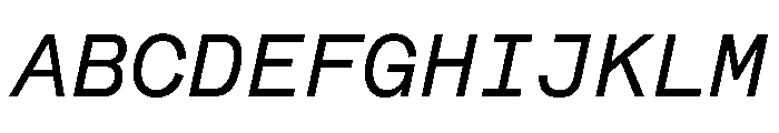 BeltramMono RegularItalic Font UPPERCASE