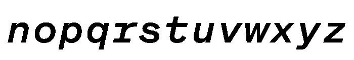 BeltramMonoTest MediumItalic Font LOWERCASE