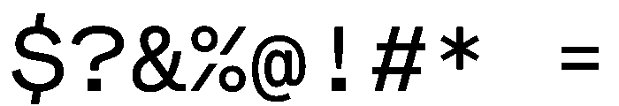 BeltramMonoTest Regular Font OTHER CHARS