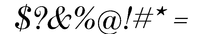Berthe Italic Font OTHER CHARS