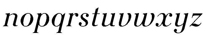 Berthe Italic Font LOWERCASE