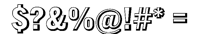 Besley Shaded Regular Font OTHER CHARS