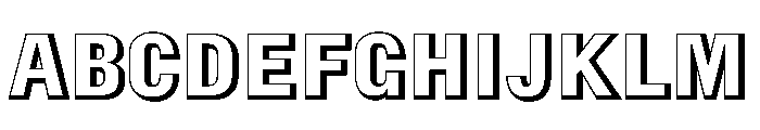 Besley Shaded Regular Font UPPERCASE