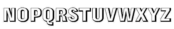 Besley Shaded Regular Font UPPERCASE
