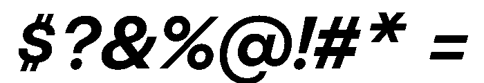 BestGroteskTrialWeb DemiItalic Font OTHER CHARS